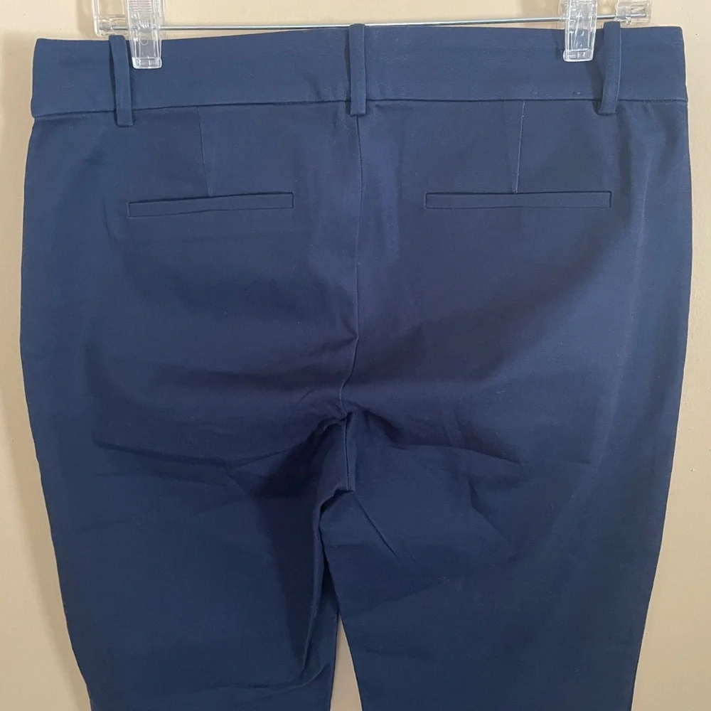 J. Crew Navy Blue Winnie Crop Ankle Pants Size 8 Office Stretch NWT H5159
